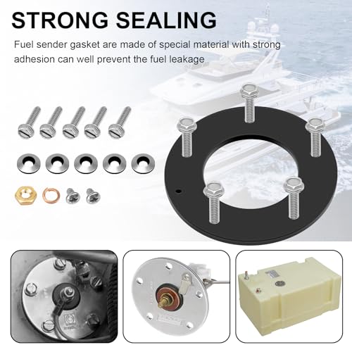 Marine Fuel Sender Gasket Kit for Moeller 035728-10 - Waterproof Seal, 5-Hole Replacement