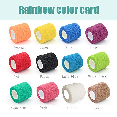 12 Pack Self-Adhesive Bandage Wrap - 2" x 5 Yards