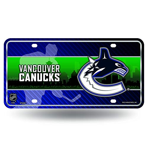 Vancouver Canucks NHL Metal License Plate - 6" x 12"