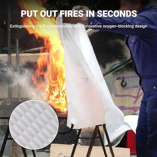 Lancryen Emergency Fire Blanket, Extinguisher Suppression Fabric,