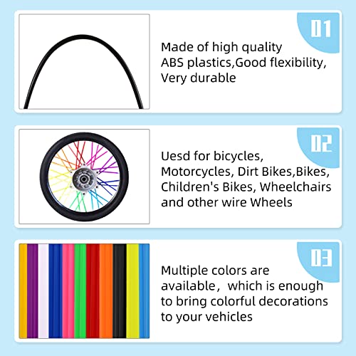 Spoke Skins Covers - 72 Pcs for 8-21 Inch Rims - Purple