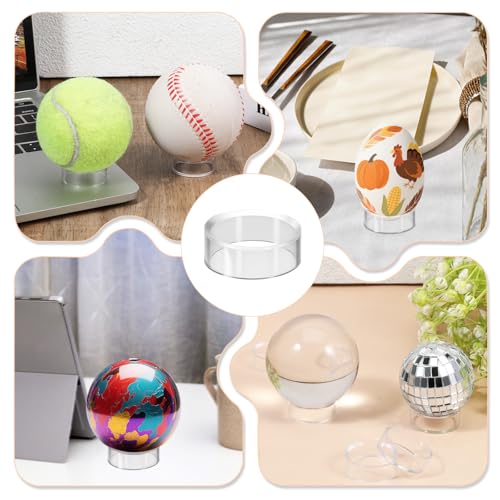 15 Pcs Clear Baseball Display Stands for Golf, Softball & Tennis Balls