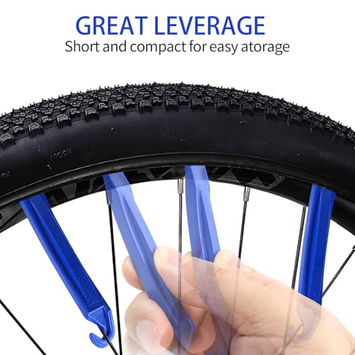 Bicycle Tire Levers - Durable Ergonomic Bike Repair Tool - 3 Pack Blue