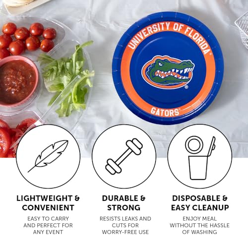 University of Florida 20-Count 9-Inch Paper Plates for Parties