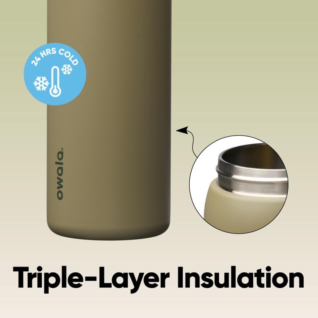 Owala FreeSip Insulated Stainless Steel Water Bottle - BPA-Free, 32 Oz, Perfect for Travel & Outdoor Use