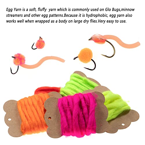 GREATFISHING 5 Colors Synthetic Fibers Egg Yarn Fly Tying Material