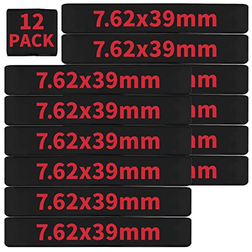 7.62x39mm Magazine Marking Bands - 12 Pack Black/Red