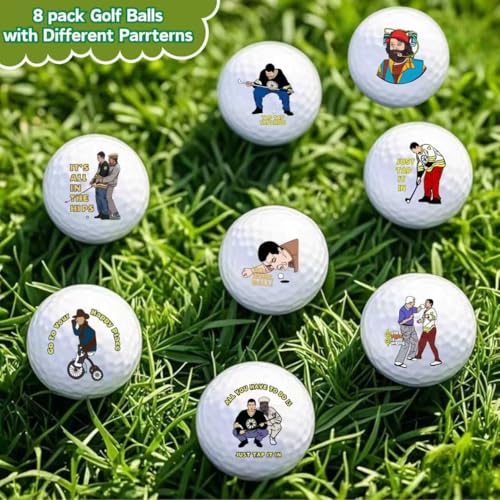 Funny Golf Balls - Happy Themed Gift Set for Golf Lovers - 4PCS