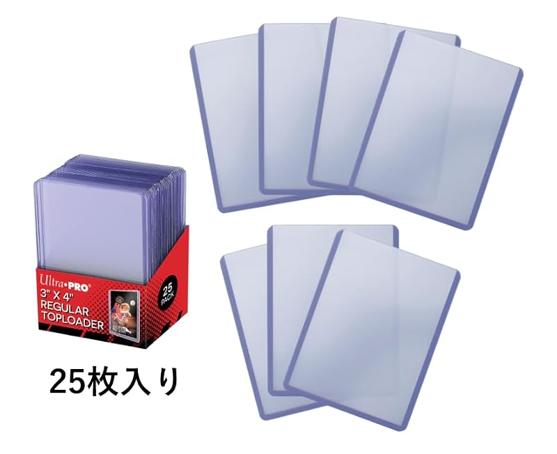 Top Loaders for Trading Cards - 25 Pack, 3" x 4" Clear Plastic Protectors