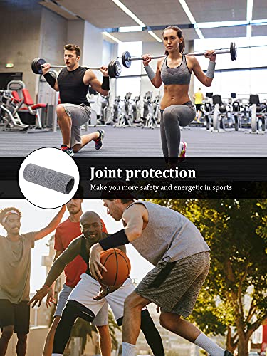 6-Inch Sports Wristbands - 8 Pack, Black, White, Dark Grey, Blue