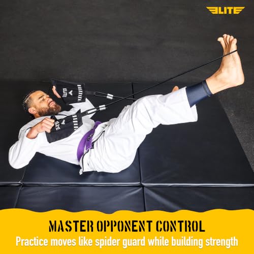 Elite Sports Jiu Jitsu Grip Strength Trainer with Resistance Bands for BJJ MMA Grappling