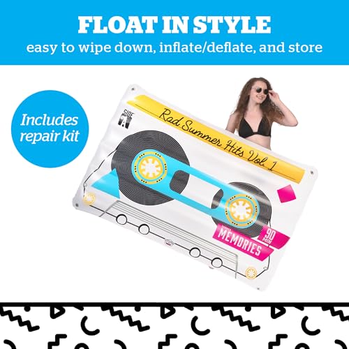 BigMouth Inc. Giant Retro Pool Float, Blow Up Raft, Over 5 Feet Long,