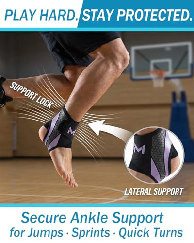 Porston Gray Adjustable Ankle Brace for Men & Women - Support, Stabilization & Injury Recovery