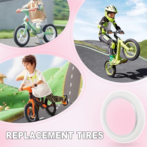 Balinge 16x2.125 Kids Bike Tire - White, 2 Pack, Foldable Replacement for 14/16/20 Inch Bikes