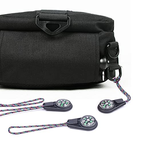 Mini Compass for Kids - 10 Pack Black Bulk Toy Compasses
