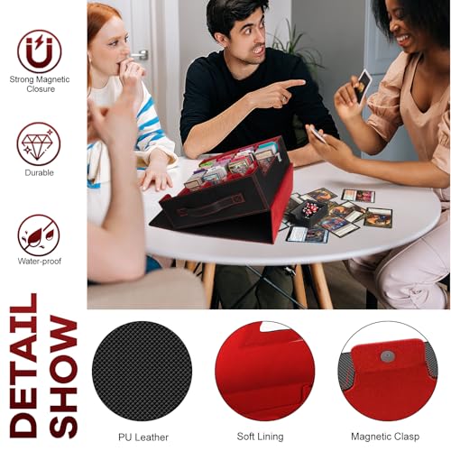 Large Capacity Trading Card Storage Box - Holds 3200+ Cards, Durable & Portable
