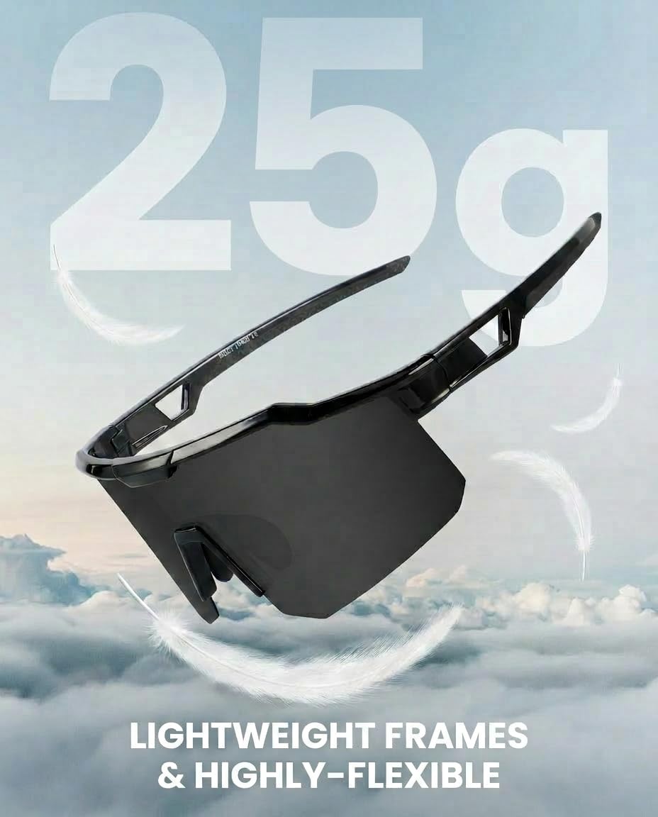 OULAIQI Polarized Lightweight Sports Sunglasses – UV400 Protection, Unisex for Cycling,Fishing,Running, Baseball,Outdoor