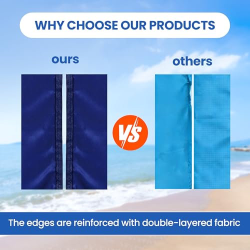 Extra Large Beach Blanket - Waterproof Sandproof Mat 79" x 83" - Blue