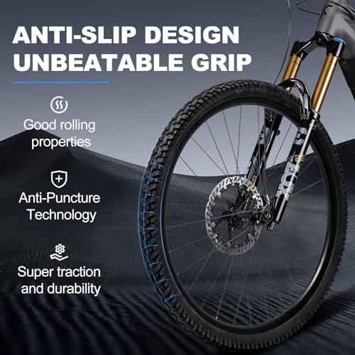 Hycline 26x2.125 MTB Bike Tires + 2 Tubes - Off-Road & Trail Replacement Set