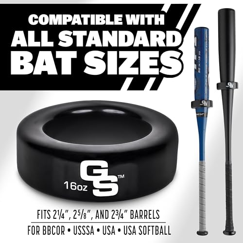 16 oz Baseball and Softball Bat Weight - Black Bat Donut for Training