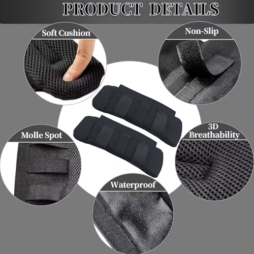 Soft Breathable Shoulder Strap Pad – 2 Pack Tactical Vest Pads - Black