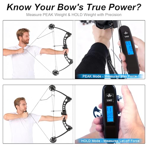 AHOSOUTLY Black 110LB/50KG Digital Bow Scale Recurve & Compound Archery Tuning Scale