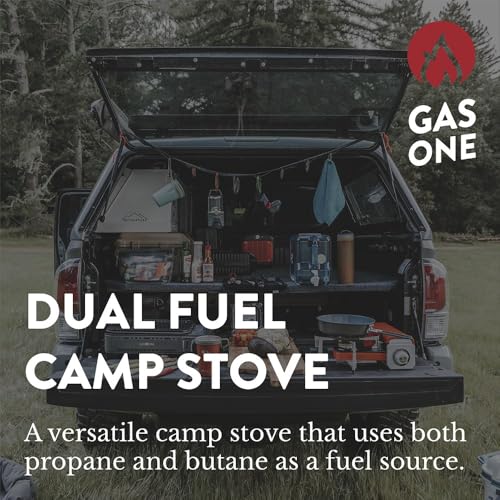 Gas One GS-3400P 8,000 BTU Dual Fuel Portable Camping Stove with Carrying Case