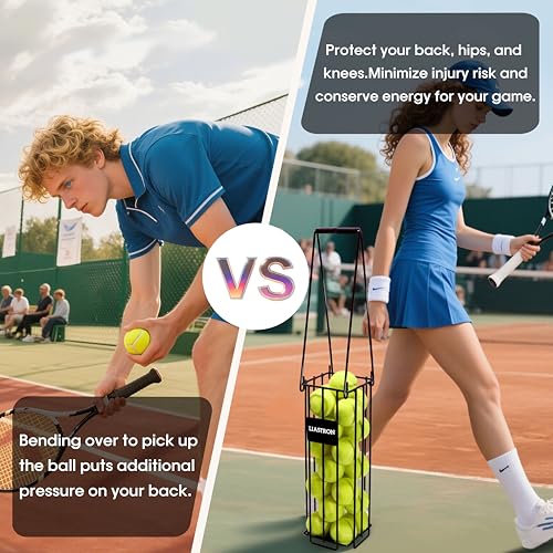 Pickleball and Tennis Ball Hopper - Metal, Large Capacity