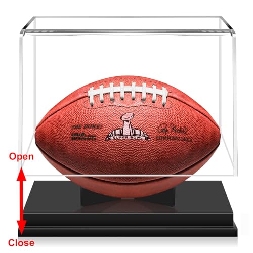 Acrylic Football Display Case with Removable Stand - No Assembly Required