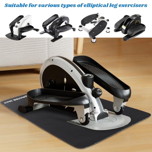 Under Desk Elliptical Mat Non-Slip Rubber Exercise Floor Pad for Home Gym