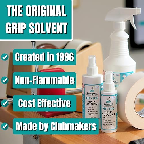 HF-100 Golf Grip Solvent - 32 oz Sprayer, Non-Toxic & Odorless