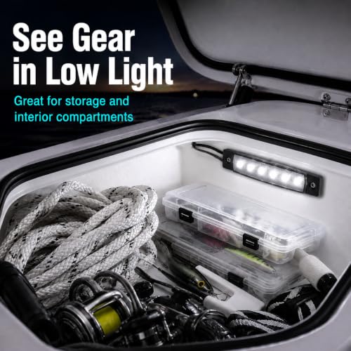 LED Interior Boat Lights - Slim Strip Bar Light (Pack of 2, White)