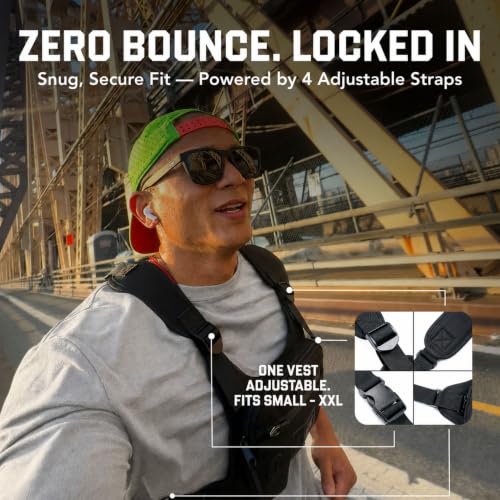Water Resistant Running Vest Pack with Phone Holder & Reflective Detail