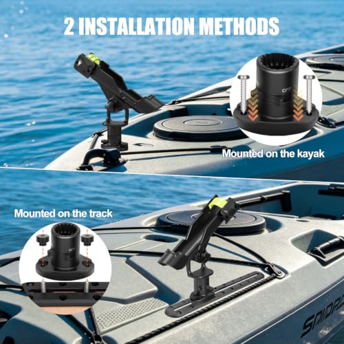 Hikeen Kayak Fishing Rod Holder 1 Pack - Secure, Adjustable, Heavy-Duty