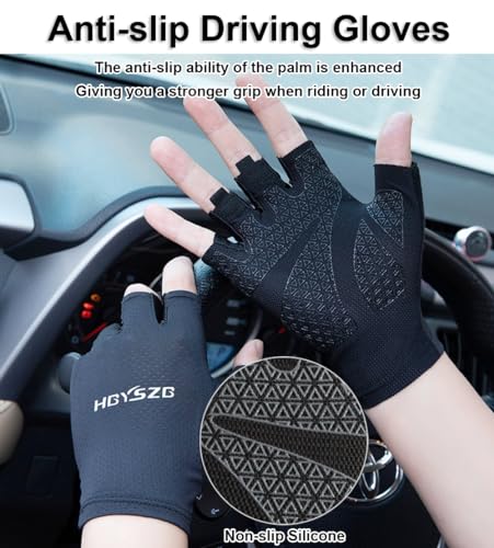 Fingerless UV Protection Gloves - X-Large Red for Fishing & Outdoor Sports