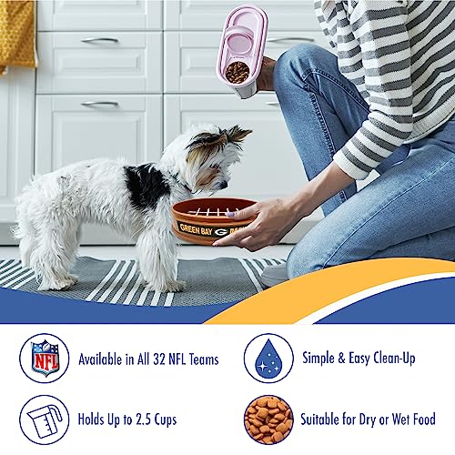 NFL Green Bay Packers Slow Feeder Dog & Cat Bowl - Football Design