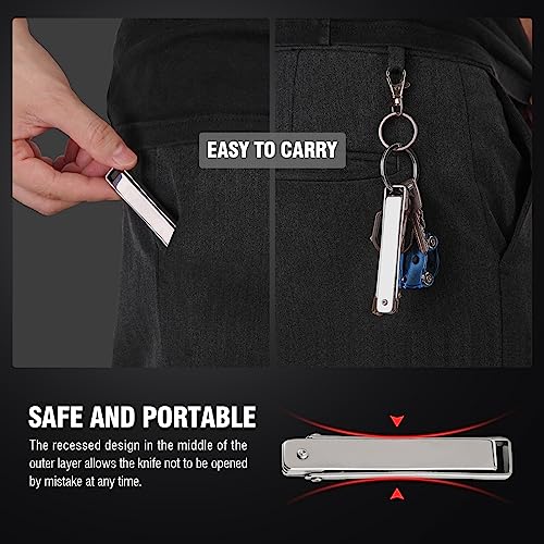 Folding Scalpel Pocket Knife, EDC Utility Surgical Knives With 10pcs #24 Replaceable Razor Blades for Outdoor Hunting Everyday Carry, Small Knife Collection Unique Gift for Men Women