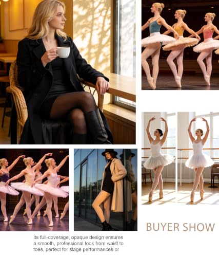 Ultra Soft Women's Ballet Tights - Footed Dance Tight, Large-X-Large White