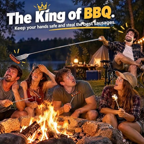 Haosie Extendable Prank Fork 22–64 cm, Telescopic 4 Pcs Set