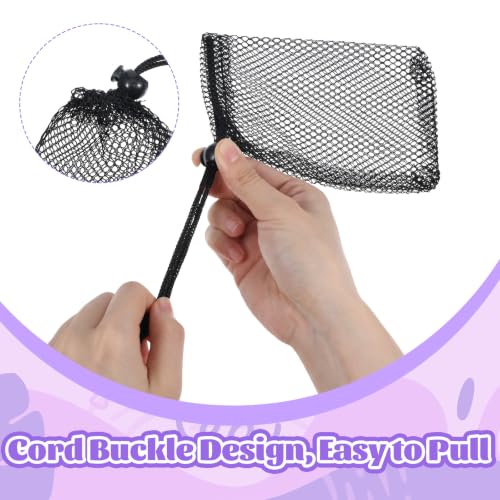 Small Mesh Drawstring Bags - 6 Piece Set for Travel and Organization
