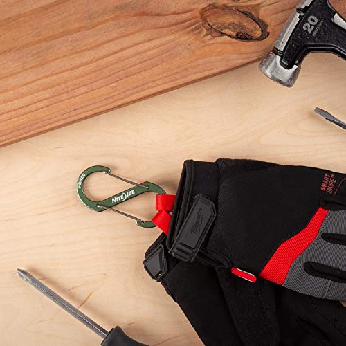 Dual Gate Aluminum S-Biner Carabiner - Size 4 - Olive