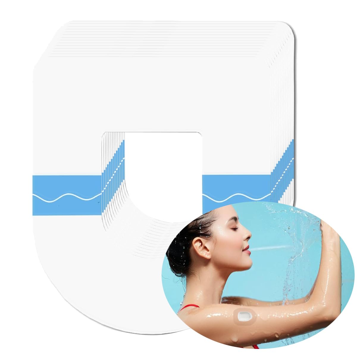 100 Pack Omnipod 5 Overpatches - Waterproof Adhesive Patches, Transparent Long-Lasting Overlay Stickers for Pod Pals Accessories