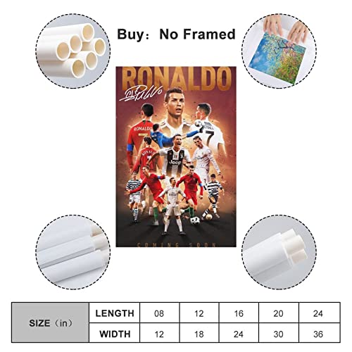 Cristiano Ronaldo Canvas Poster Wall Art - 12x18 Inch