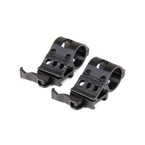 Tokflys 1''Offset Picatinny Rail Mount Ring with Quick Release Base for Flashlights/Lasers Matte Black (25.4)