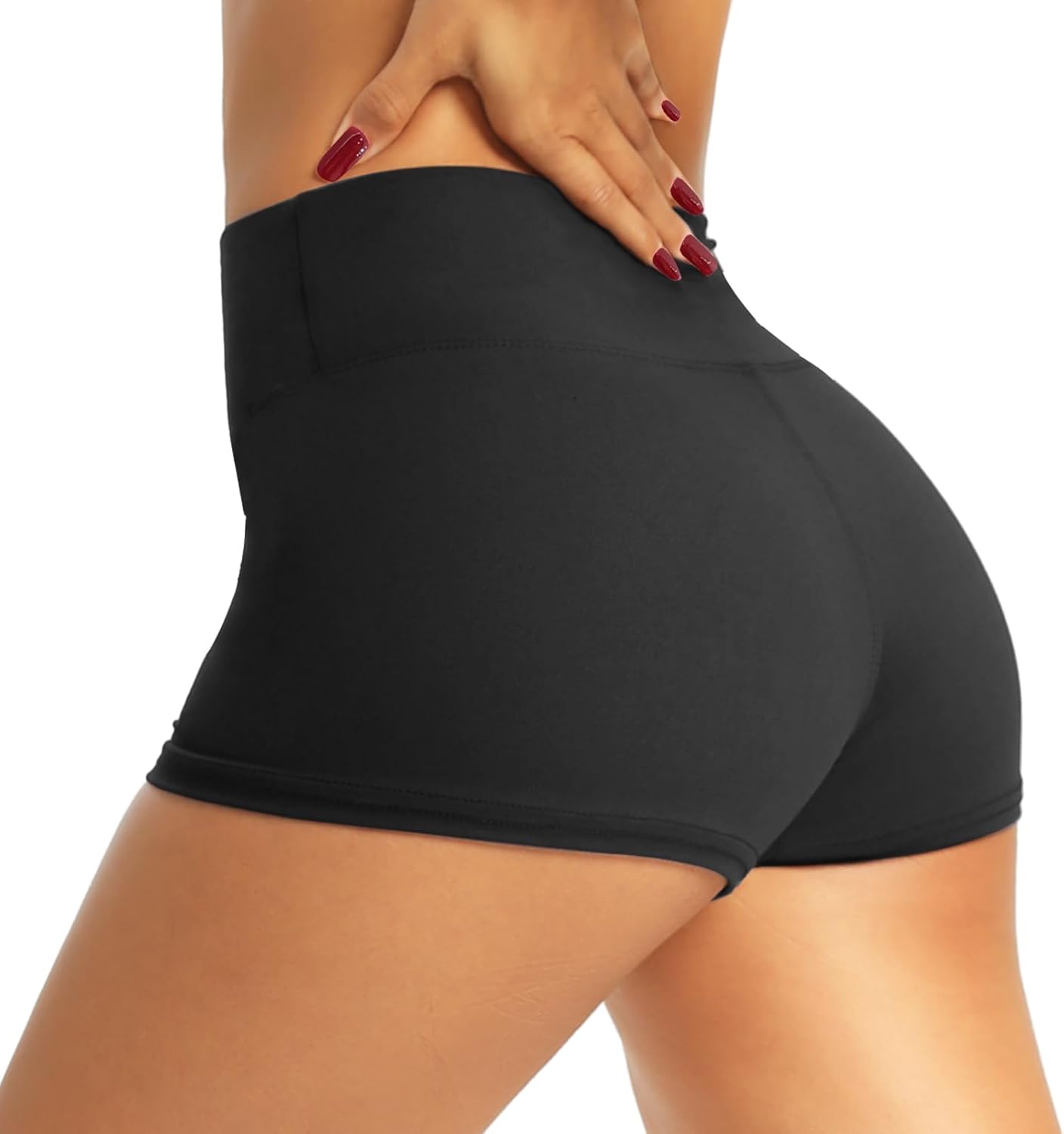 QGGQDD High Waisted Biker Shorts for Women - Tummy Control Spandex Booty Shorts | 3"/5"/8" Sizes for Gym & Yoga