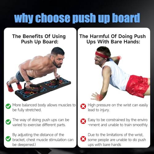 Push Up Board with 15 Angle Slots - Red Fitness Equipment