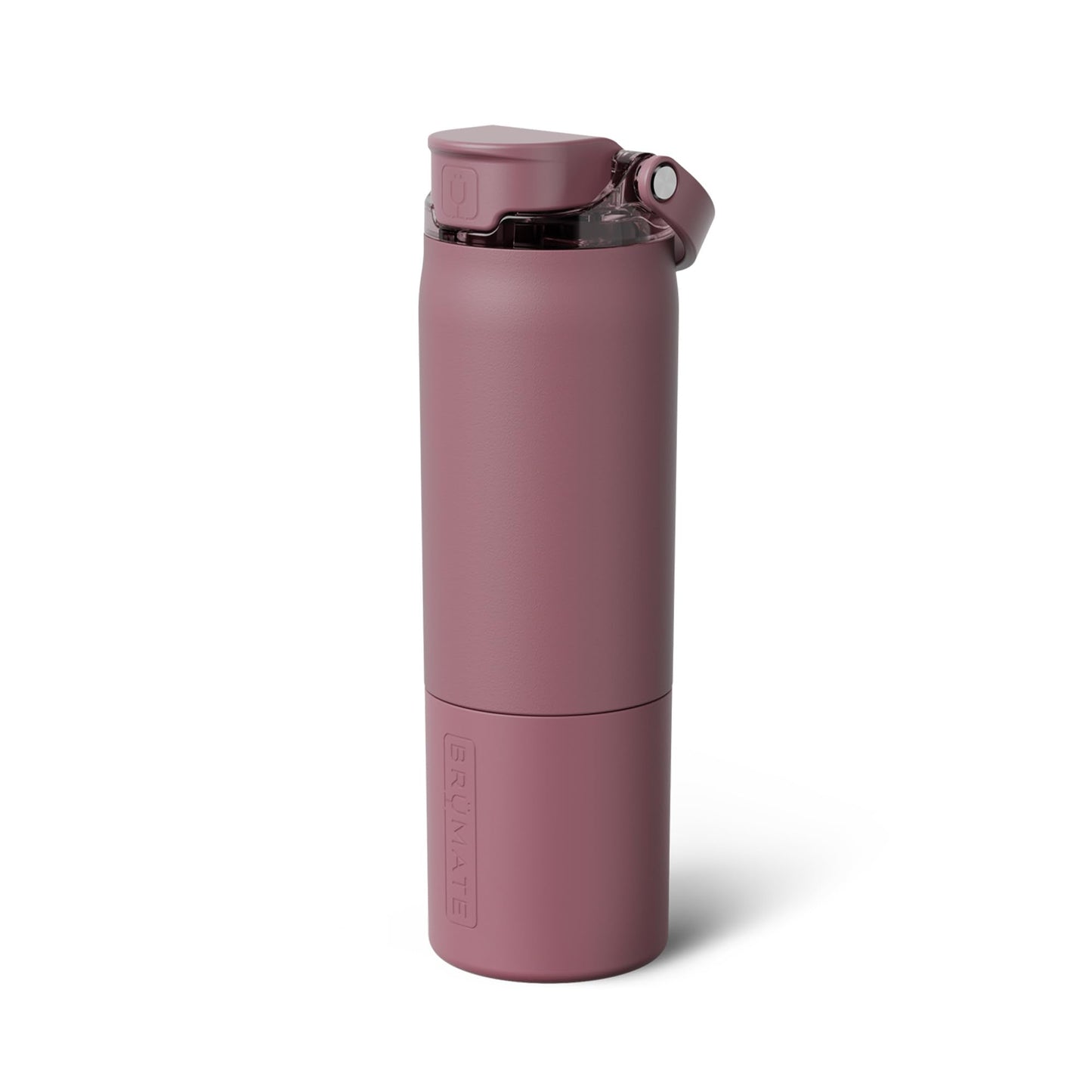 BrüMate Rise 25oz Water Bottle With 100% Leakproof Covered Silicone Straw | Insulated Stainless Steel Water Bottle | Cup-Holder Friendly | Fast Flow | Soft Sip Silicone Spout | BPA-Free (Rose Taupe)