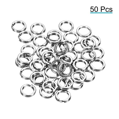 Fishing Split Rings - Double Flat Ring Lure Connector, 0.8mm x 6mm