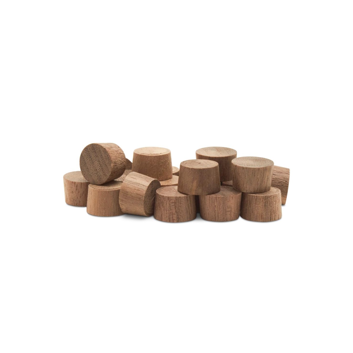 Woodpeckers 3/8 Inch Walnut Wood Flat-Head Plugs for Furniture Screw Holes - Pack of 25