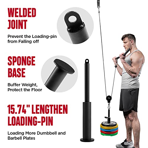 Cable Weight Pulley System for Home Gym - Multi-functional Bar Set